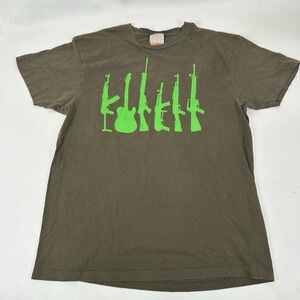 Ubbiquity Records T Shirt Music Weapon Fight Men's Size L Brown